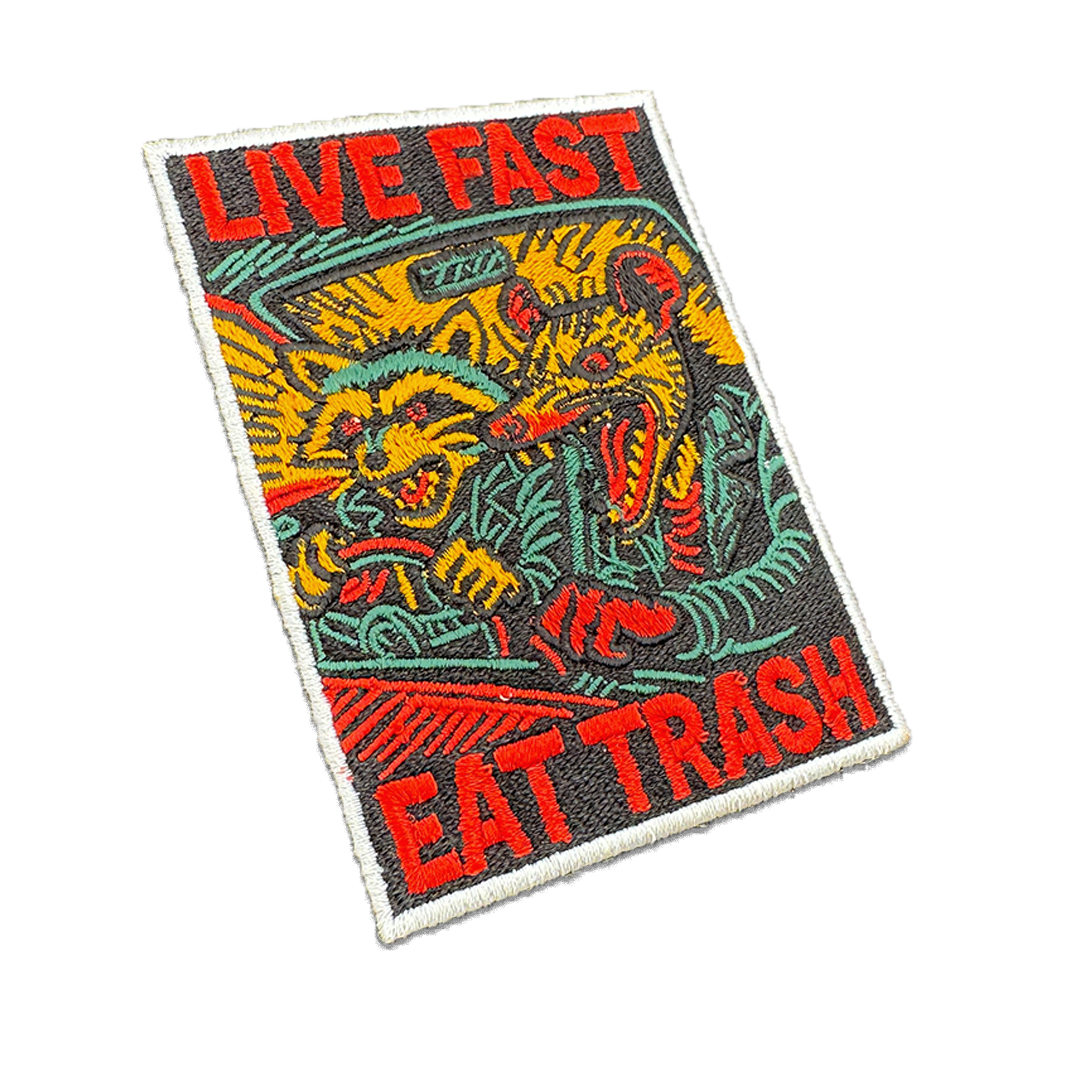 Live Fast Eat Trash Patch - Shady Front