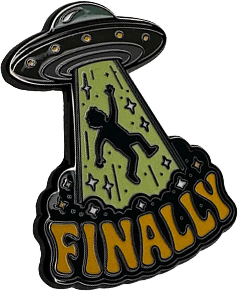 Wholesale ​Finally Leaving Enamel Pin - Shady Front