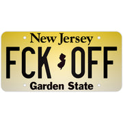 "FCK OFF" Decorative  License Plate - Shady Front