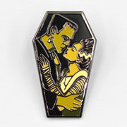 Wholesale Frankenstein and His Bride Enamel Pin - Shady Front