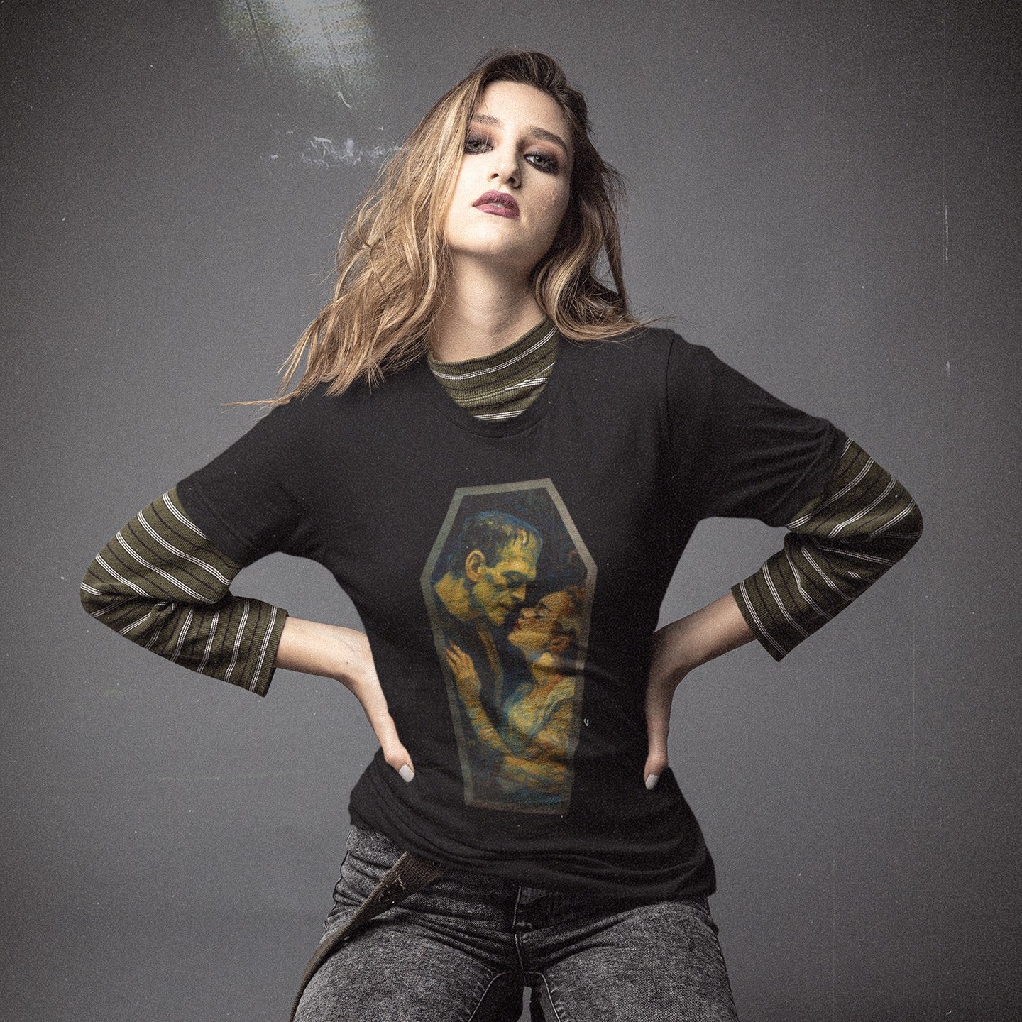 Frankenstein and His Bride T-Shirt - Shady Front