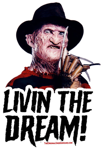 Freddy Krueger "Living the Dream" Car Magnet