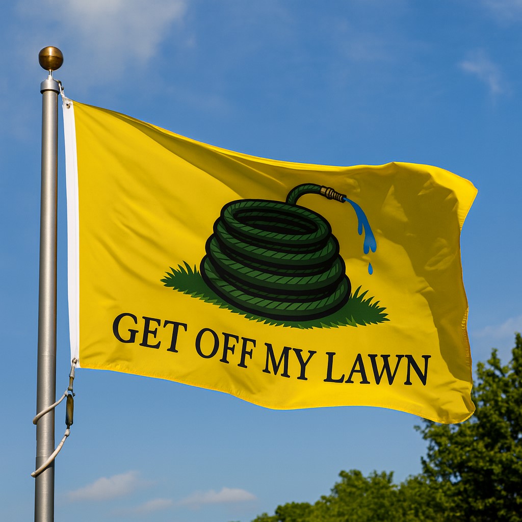 Get Off My Lawn Flag - Shady Front