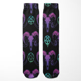 Goat Skulls and Pentacles Socks