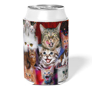 Happy Cat Collage Can Cooler - Shady Front