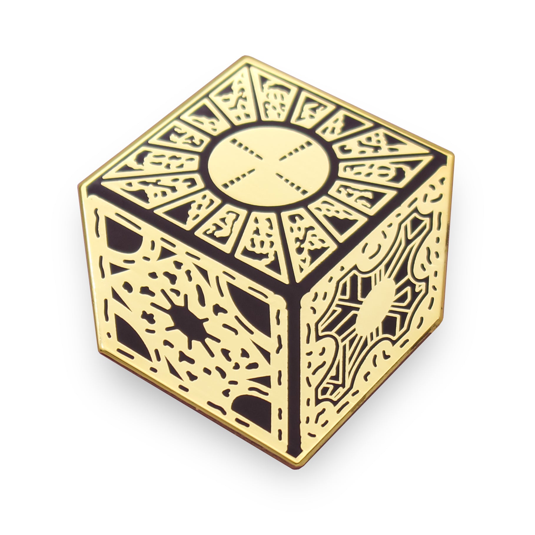 Puzzle Box Enamel Pin - Shady Front