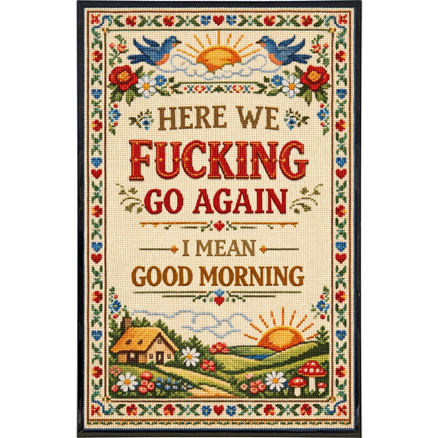 Here We F--king Go Again Print - Shady Front