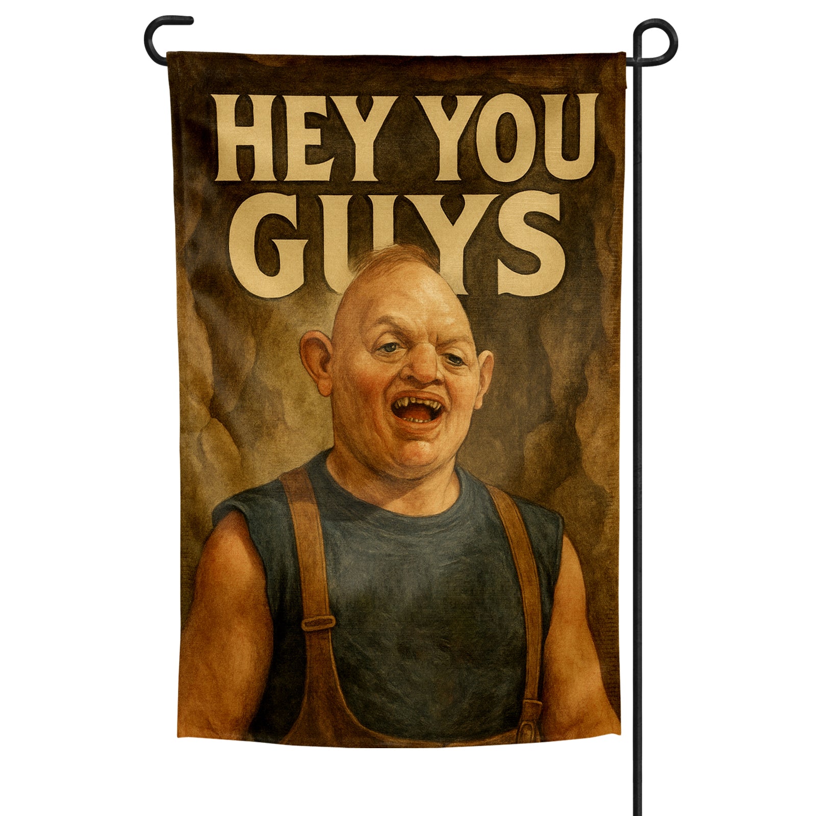 Hey You Guys Garden Flag - Shady Front