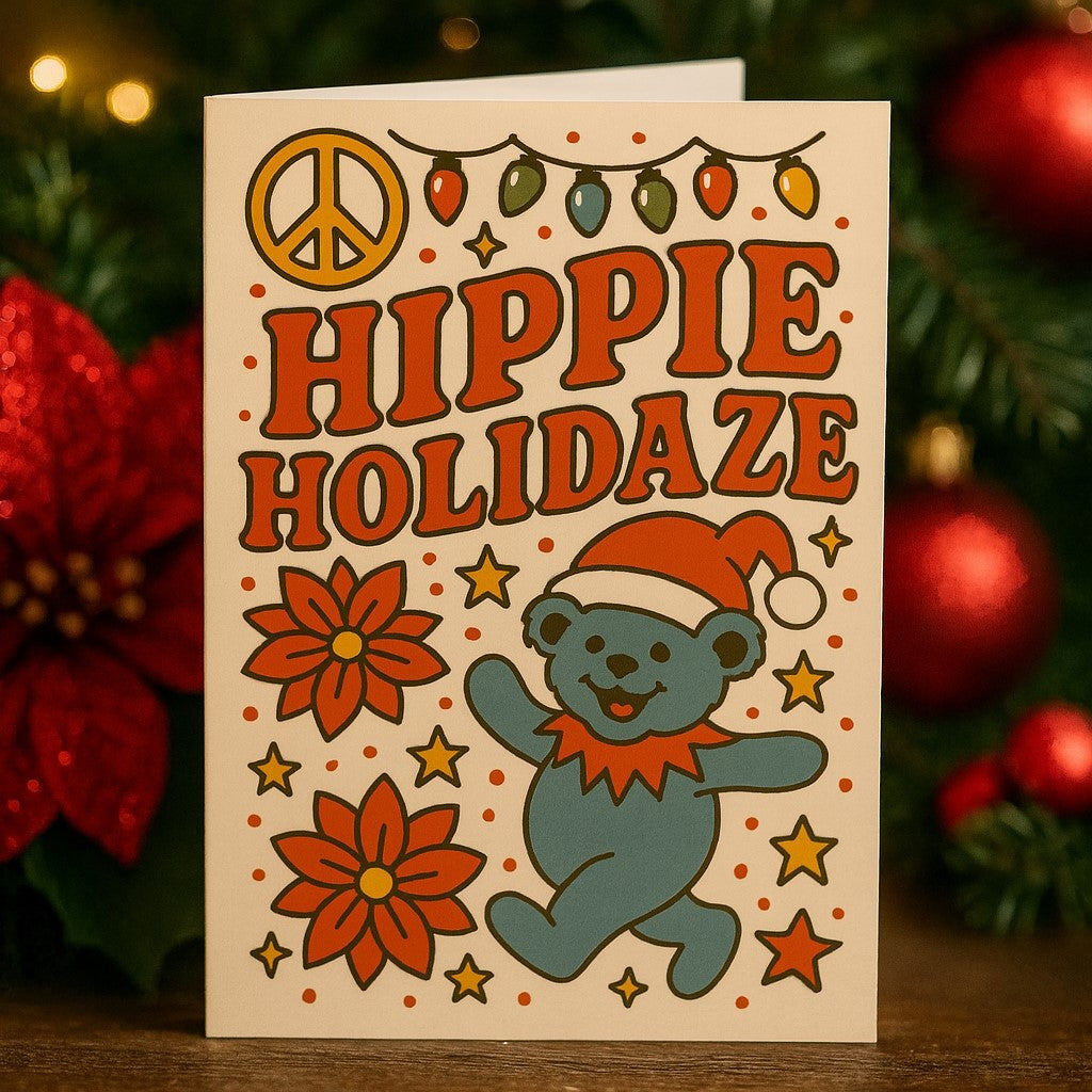 Hippie Holidaze Christmas Card - Shady Front