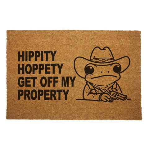 Hippity Hoppety Get Off My Property Door Mat