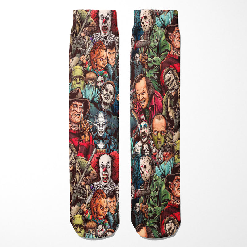 Horror Collage Socks Wholesale Supplier - Shady Front
