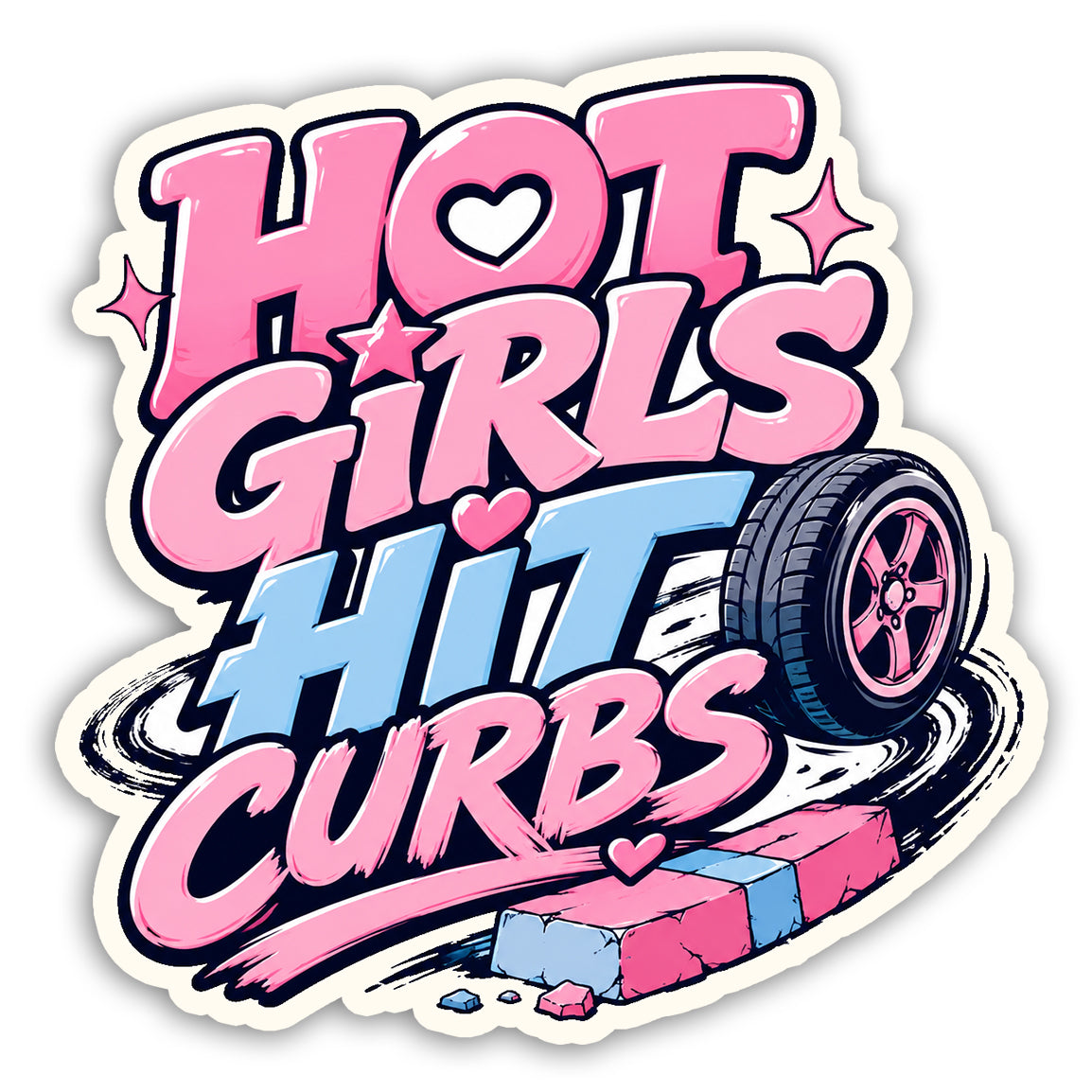 Wholesale Hot Girls Hit Curbs Sticker - Shady Front