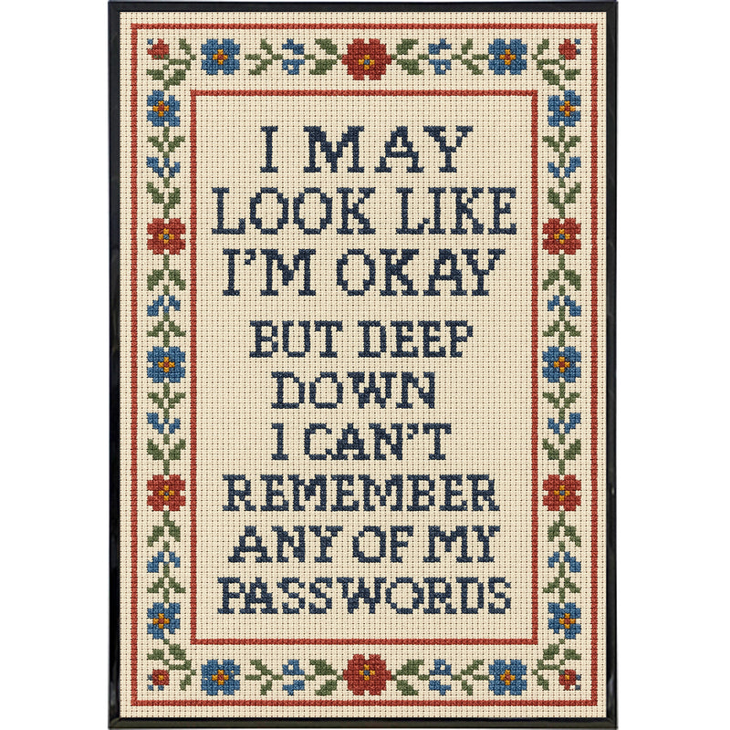 I May Look Like I'm Okay Needlepoint Poster Print Wholesale Supplier - Shady Front