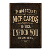 I'm Not Great at Nice Cards Card - Shady Front