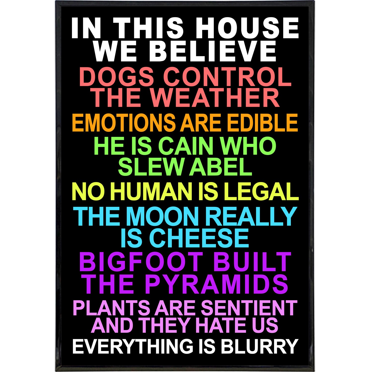 In This House We Believe Poster Print - Shady Front
