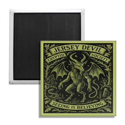 Jersey Devil Cryptid Society Fridge Magnet - Shady Front