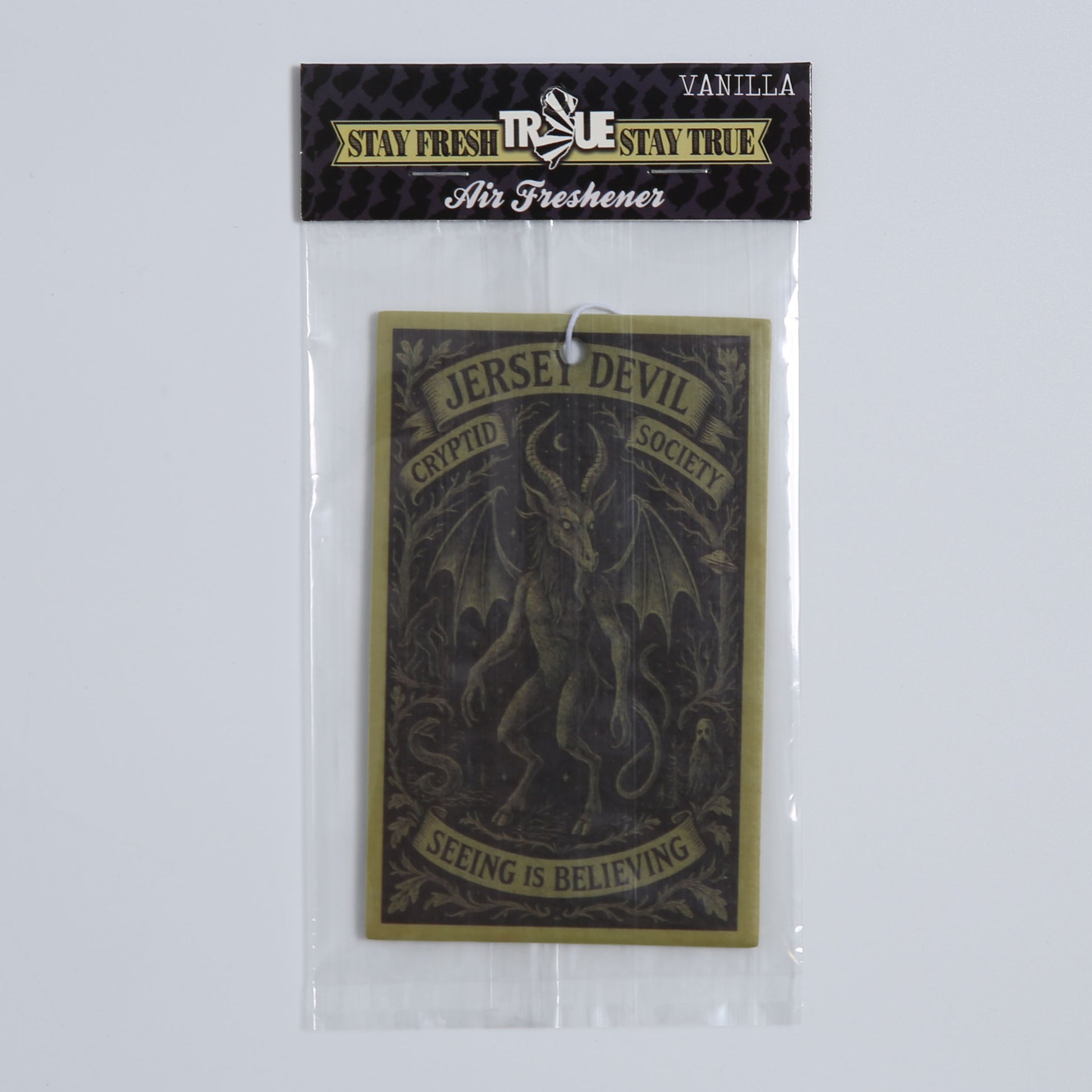 Jersey Devil Cryptid Society Air Freshener - Shady Front