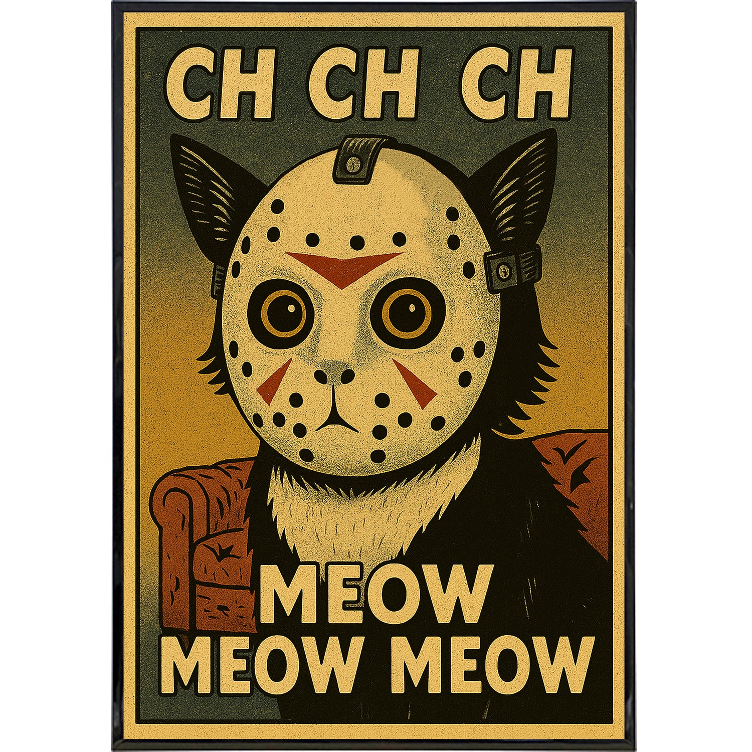 Jason the Cat Friday the Thirteenth Original Poster Print - Shady Front