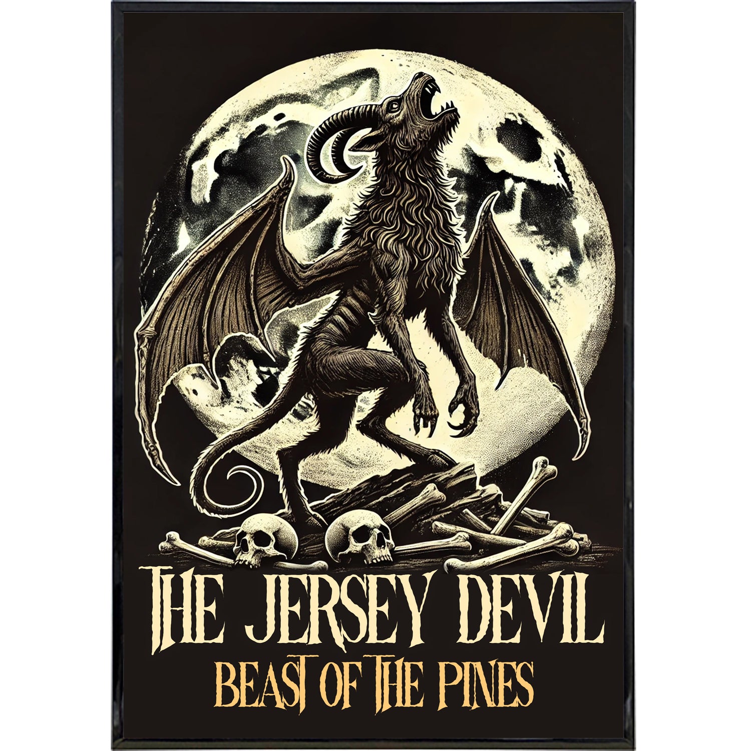 Jersey Devil Beast of the Pines Poster Print - Shady Front