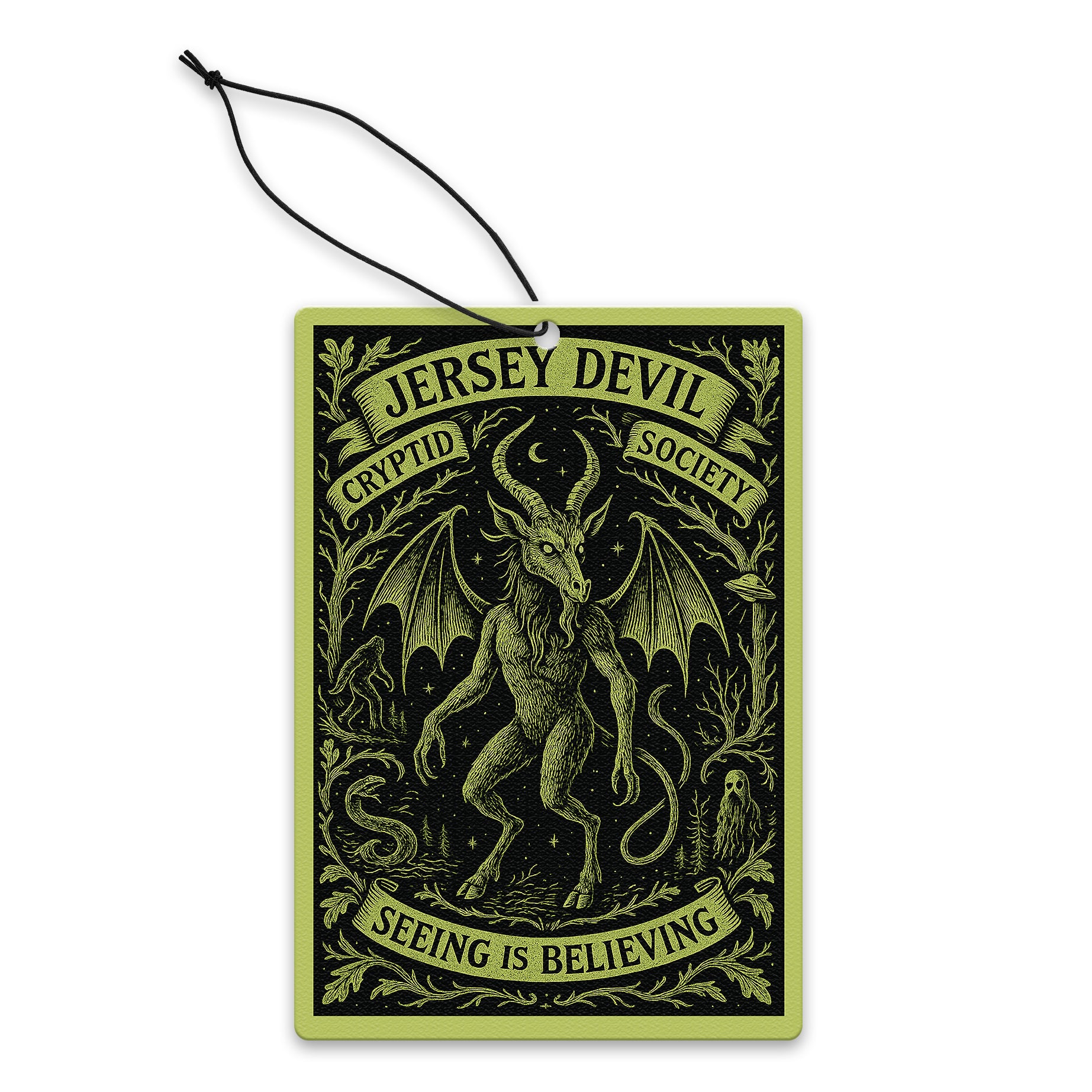 Jersey Devil Cryptid Society Air Freshener - Shady Front