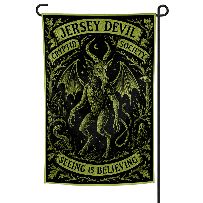 Jersey Devil Cryptid Society Garden Flag Wholesale Supplier - Shady Front