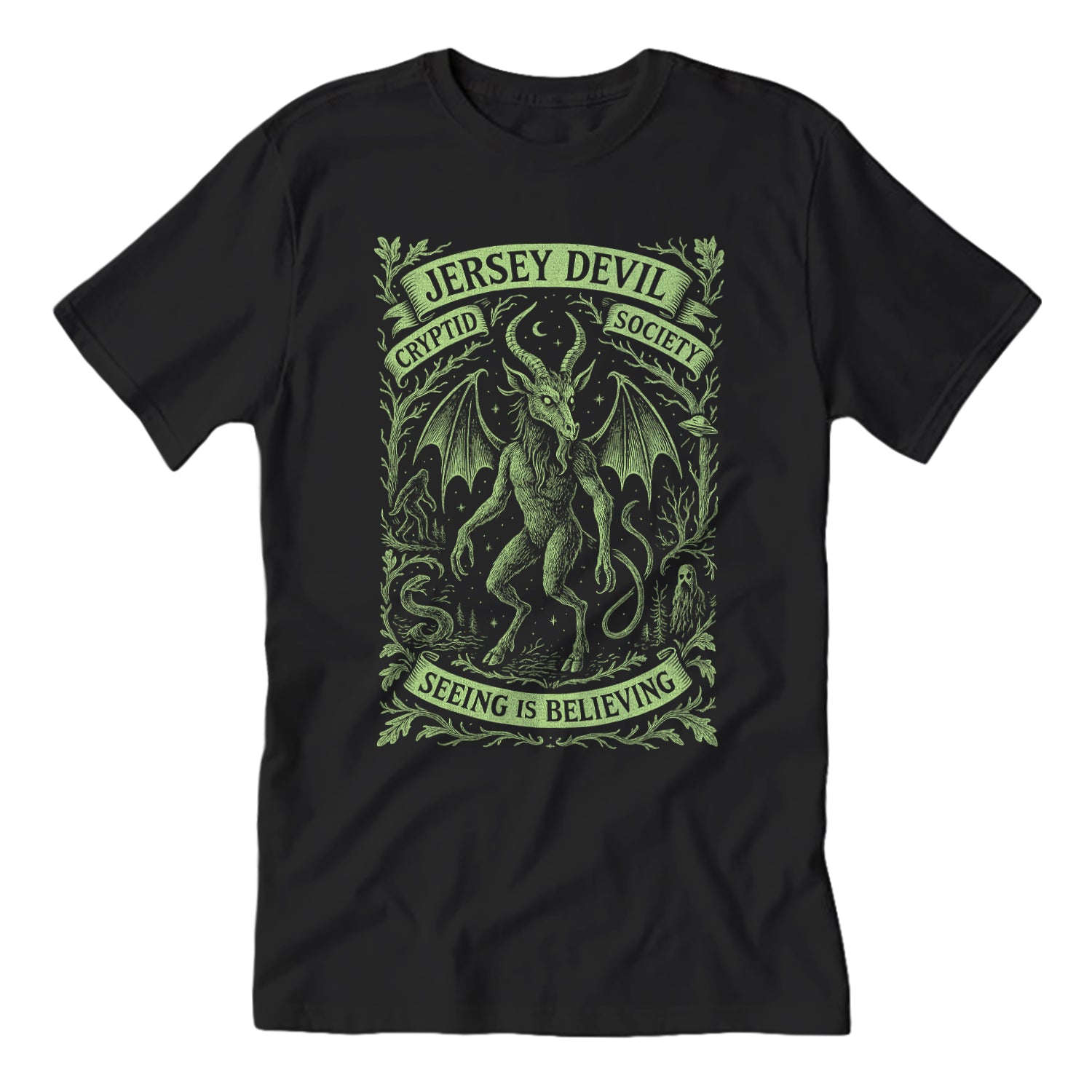 Jersey Devil Cryptid Society T-Shirt - Shady Front