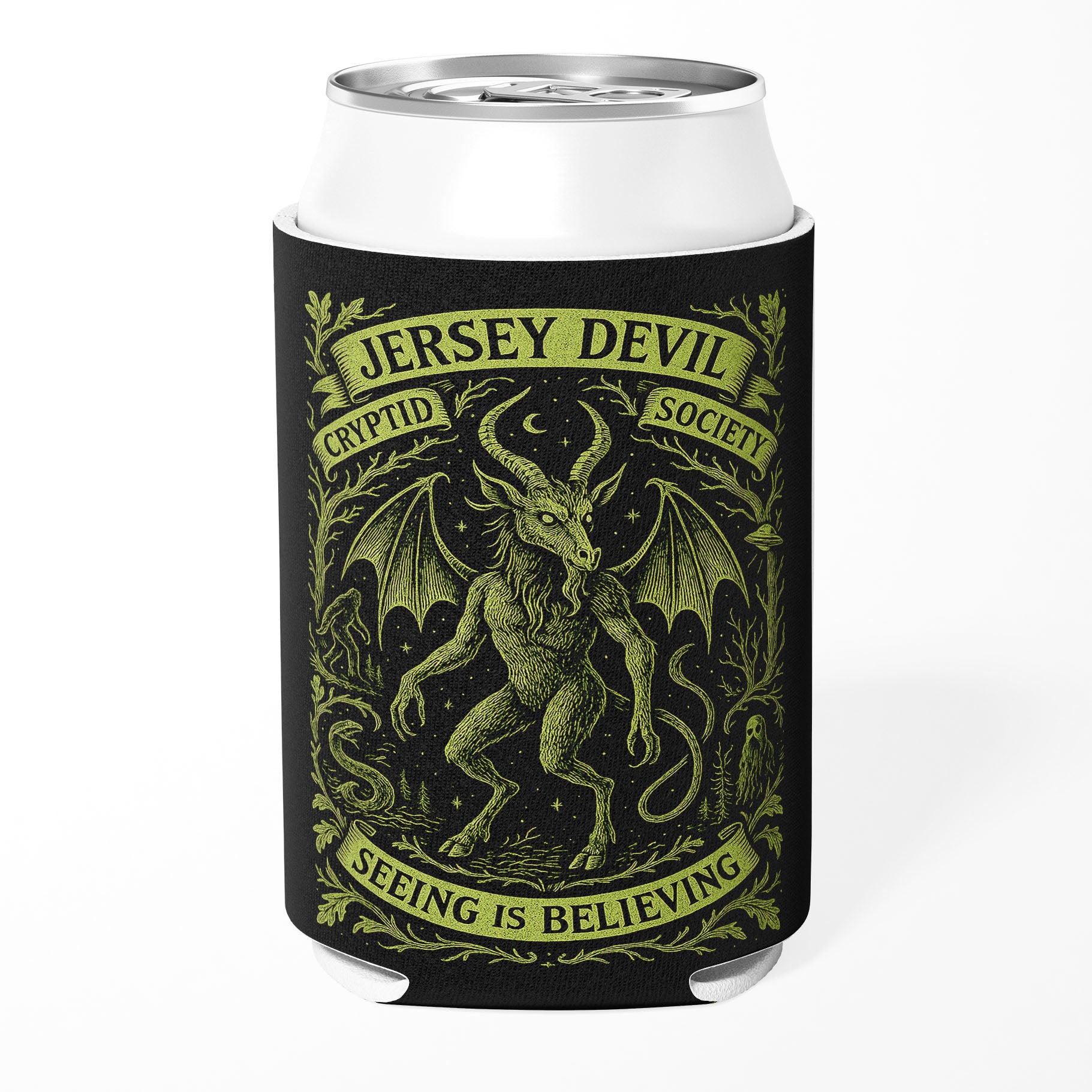 Jersey Devil Cryptid Society Can Cooler - Shady Front