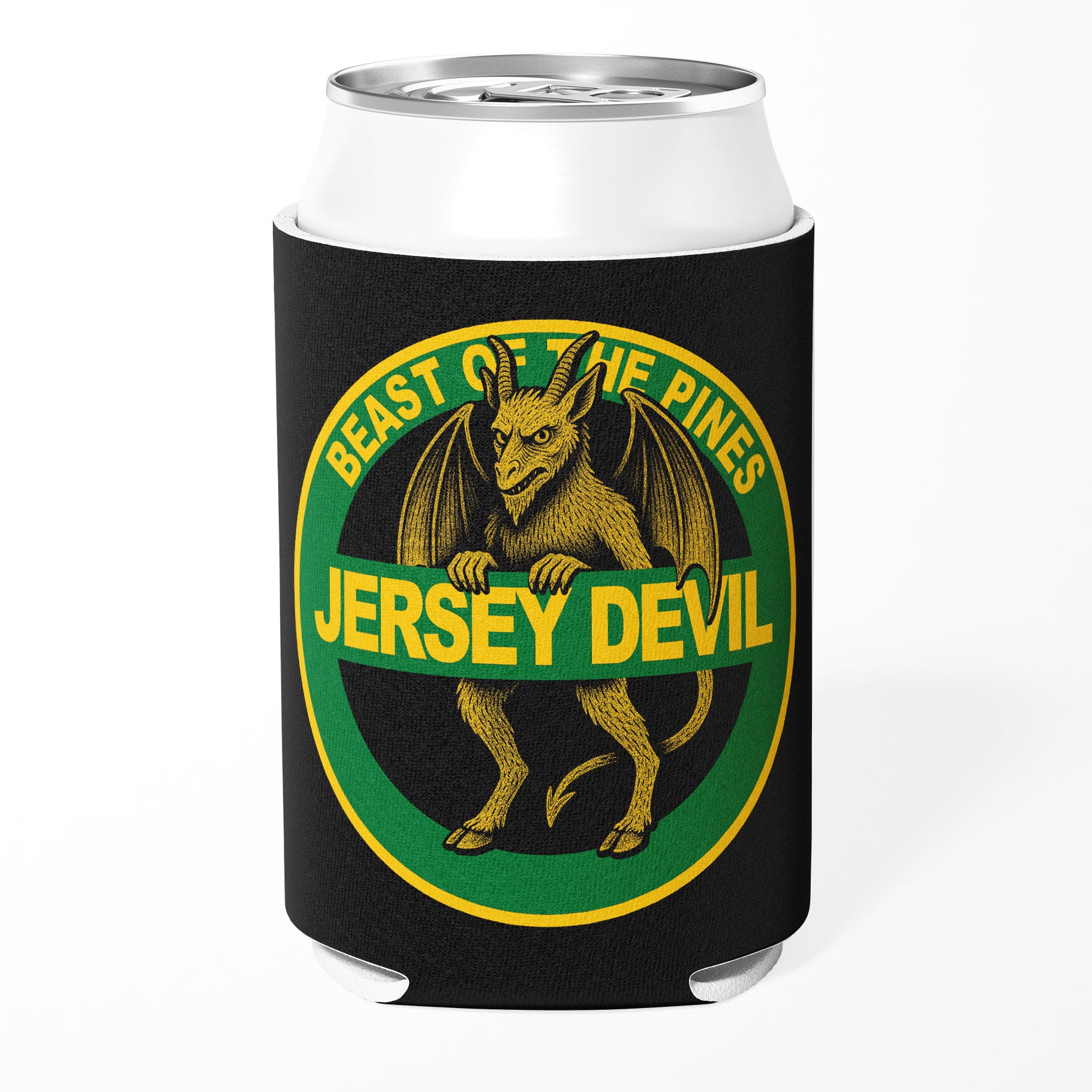 Jersey Devil Highway Sign Can Cooler - Shady Front