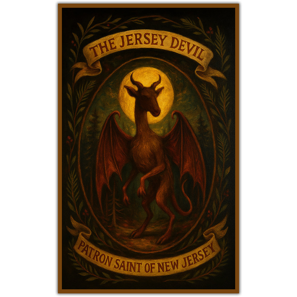 Jersey Devil Patron Saint of New Jersey Sticker - Shady Front