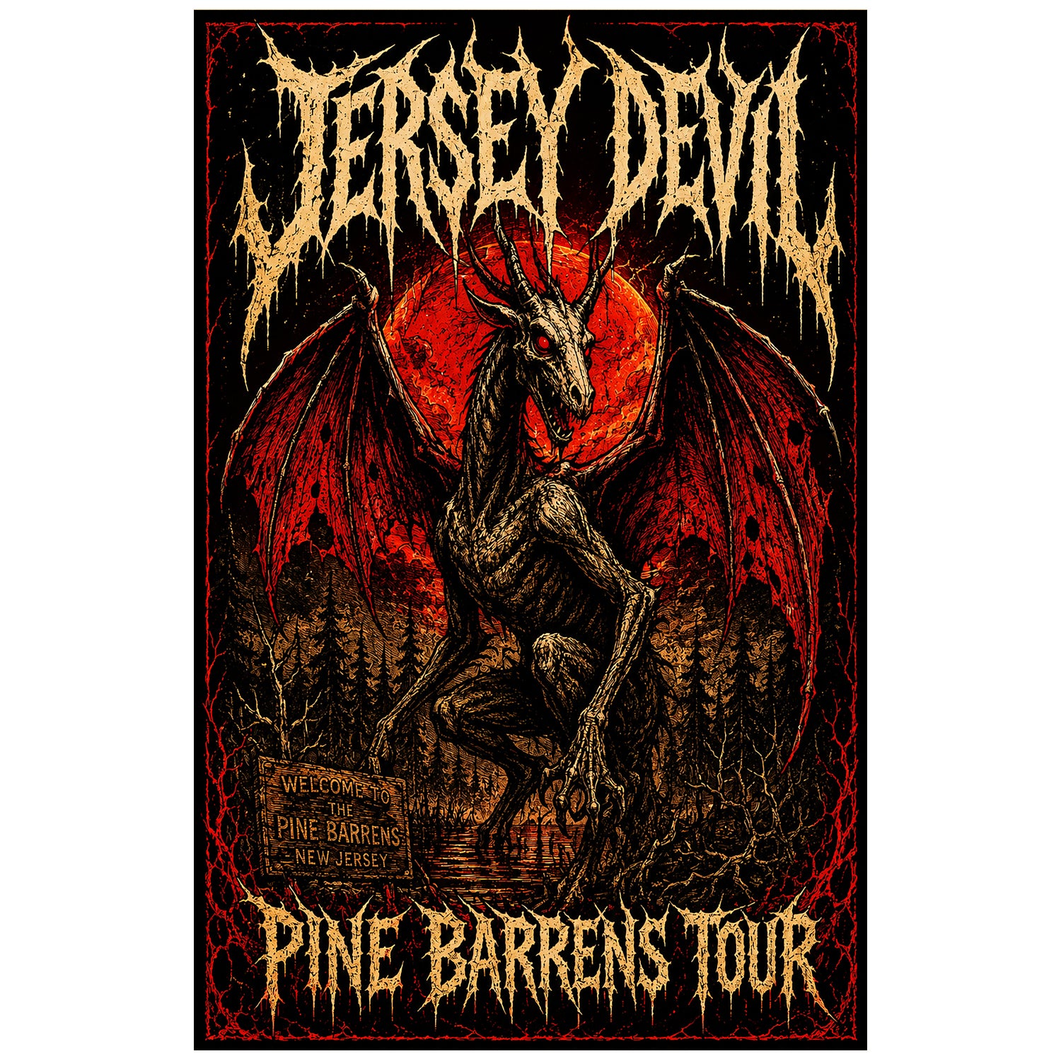 Wholesale Jersey Devil Pine Barrens Tour Print - Shady Front