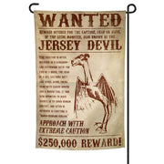 Jersey Devil Wanted Poster Garden Flag - Shady Front