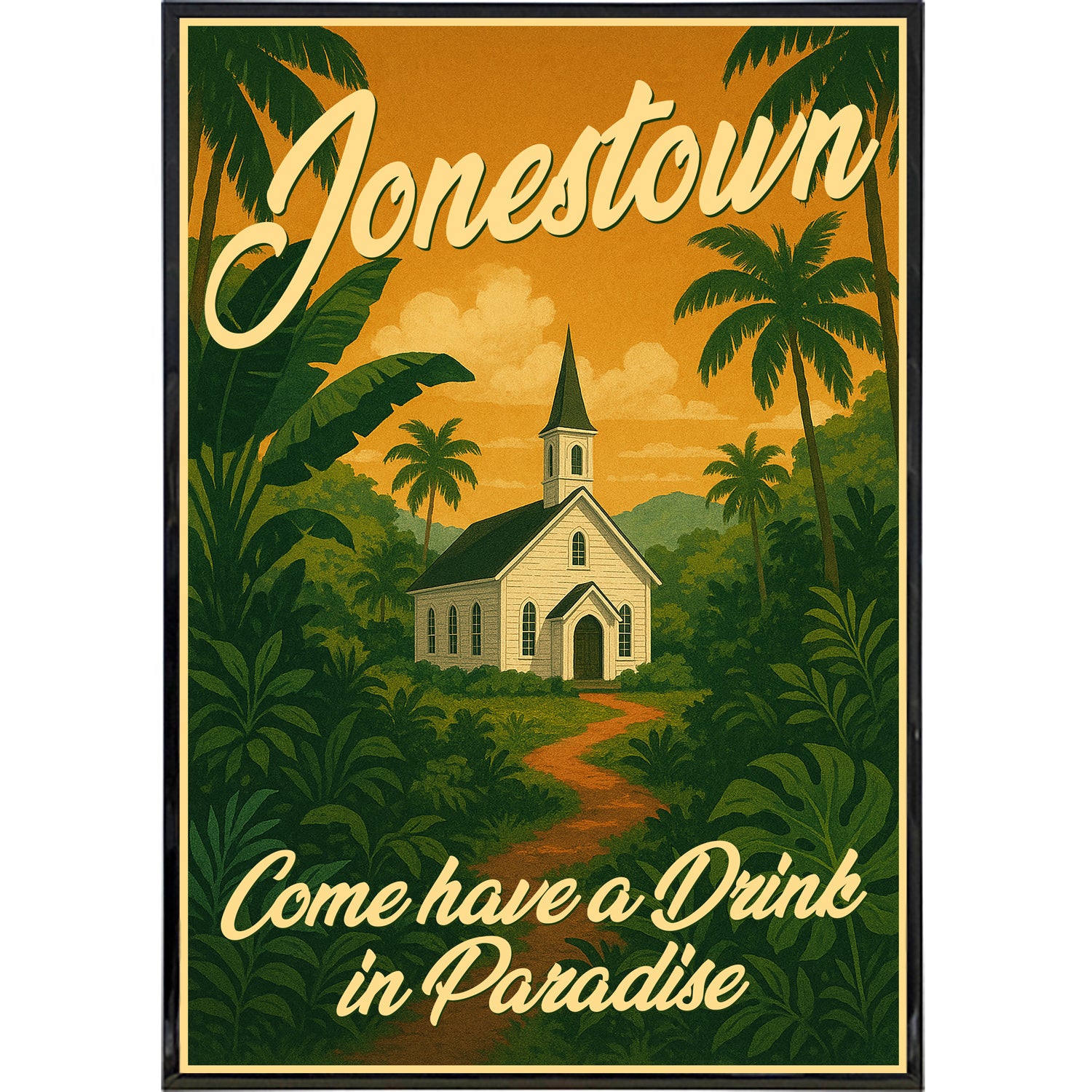 Jonestown Travel Poster Print - Shady Front