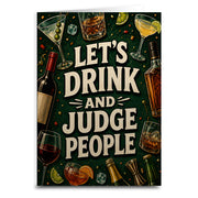 Wholesale Let's Drink and Judge People Greeting Card - Shady Front