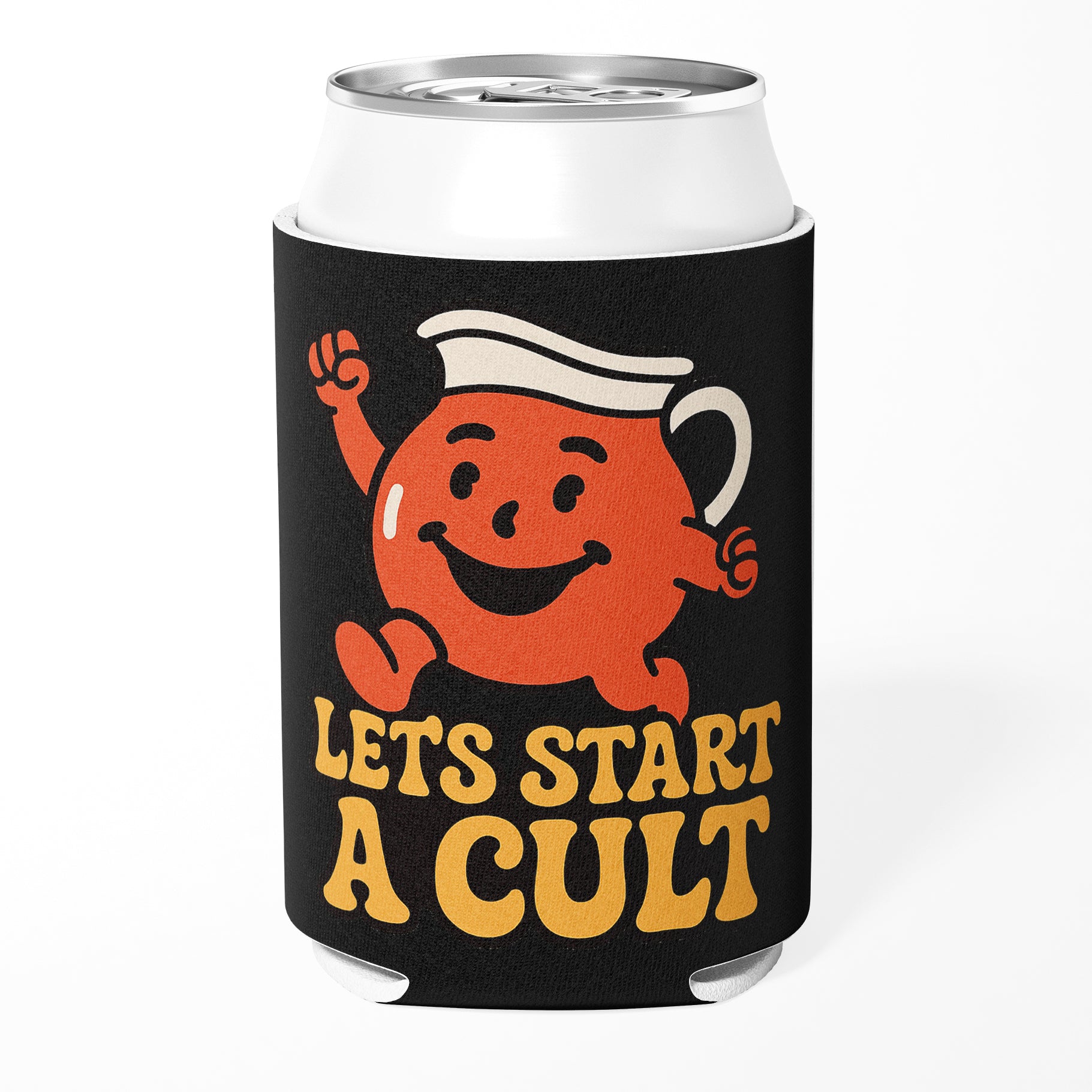 Let's Start a Cult Can Cooler - Shady Front