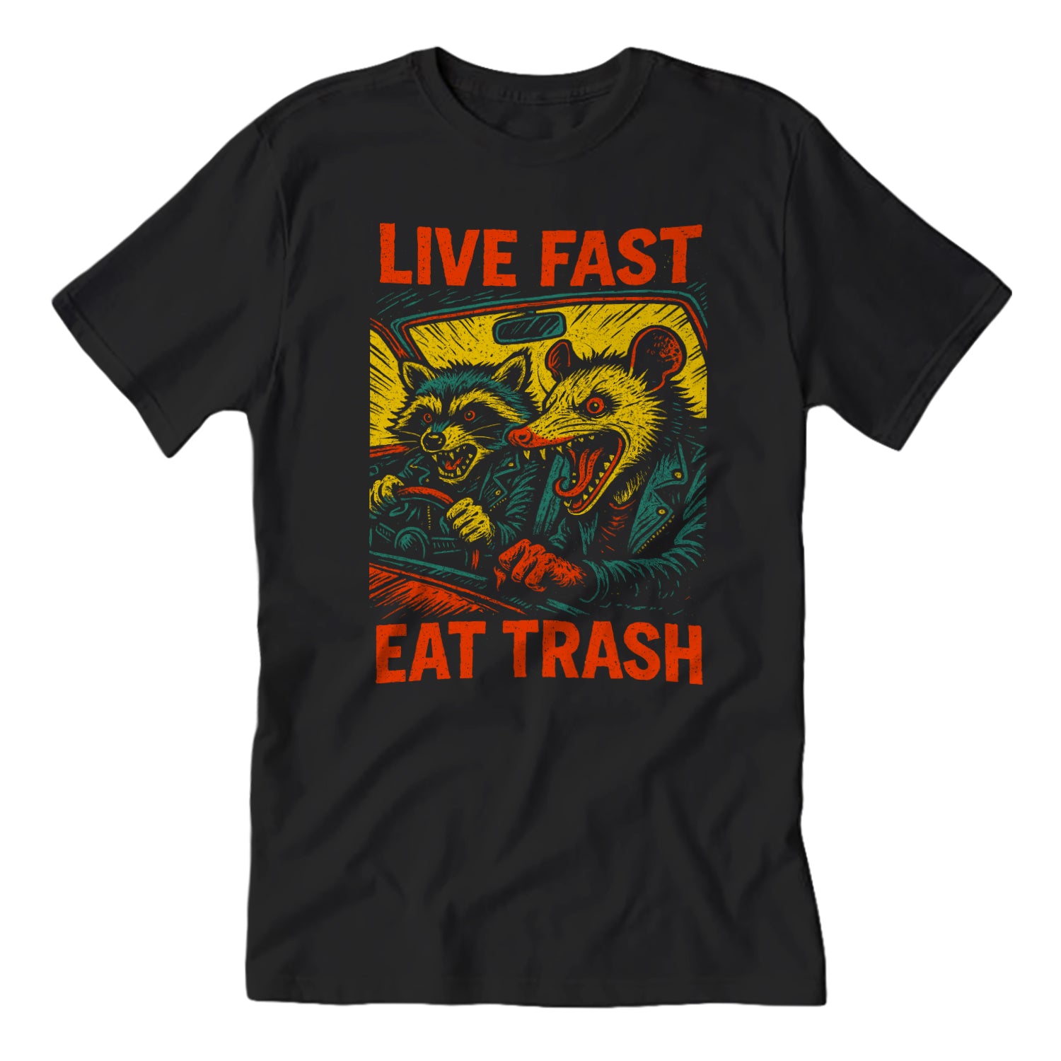 Live Fast Eat Trash T-Shirt - Shady Front