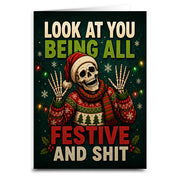 Wholesale Look at You Being All Festive Christmas Card - Shady Front