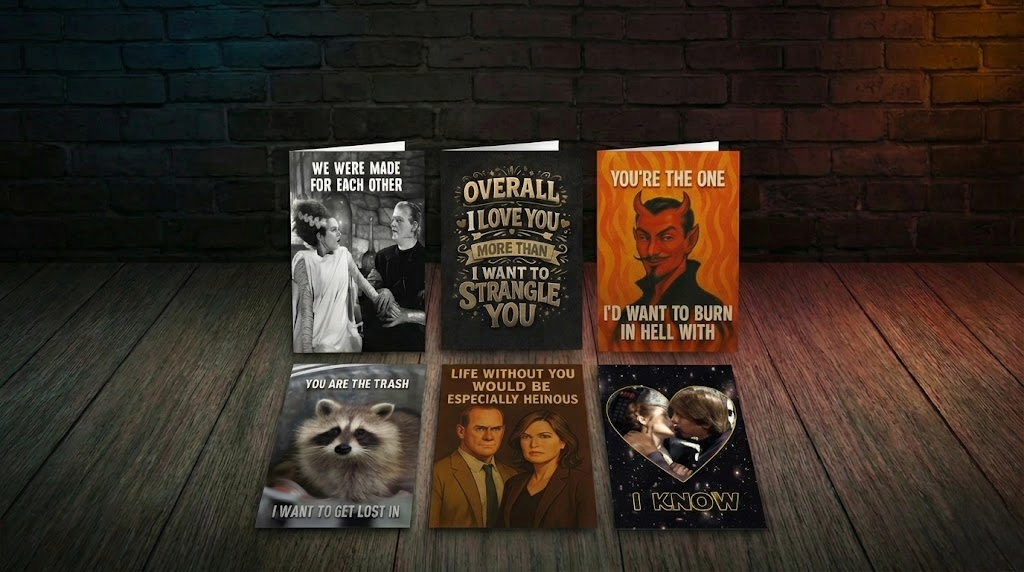 Collection of books with various quotes on a wooden surface against a brick wall background