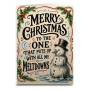 Funny Meltdown Romance Christmas Card - Shady Front