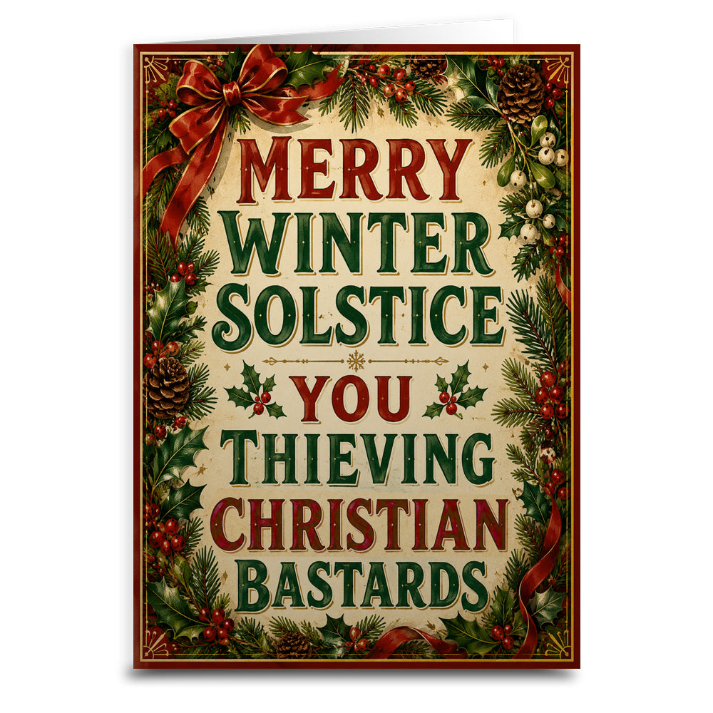 Wholesale Merry Winter Solstice Greeting Card - Shady Front