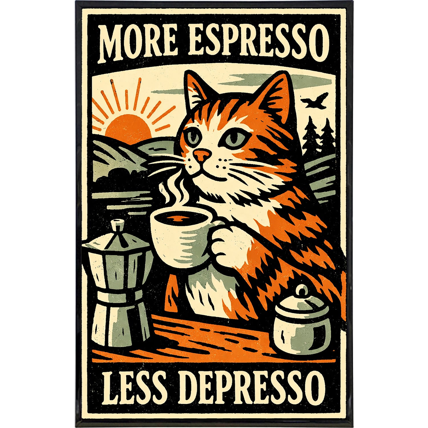 More Espresso Less Depresso Print - Shady Front
