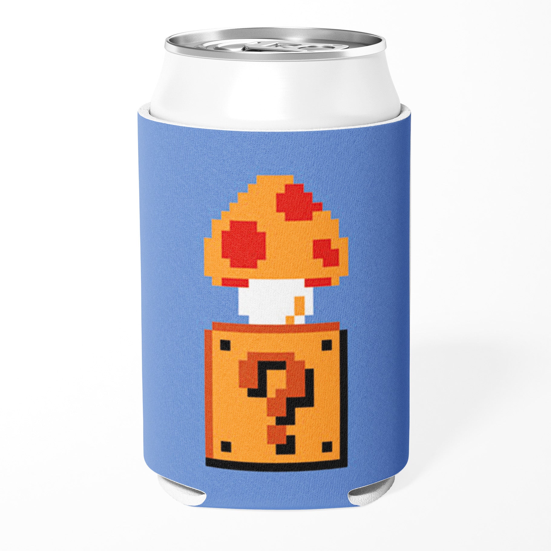 Mario Bros. Inspired Mushroom Power Up Can Cooler - Shady Front