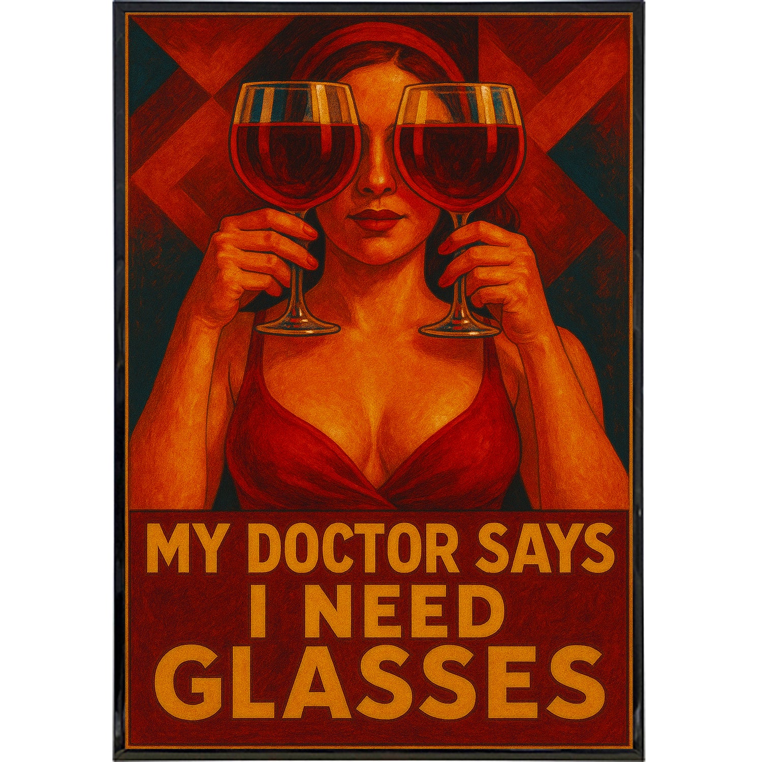 My Doctor Says I Need Glasses Poster Print - Shady Front
