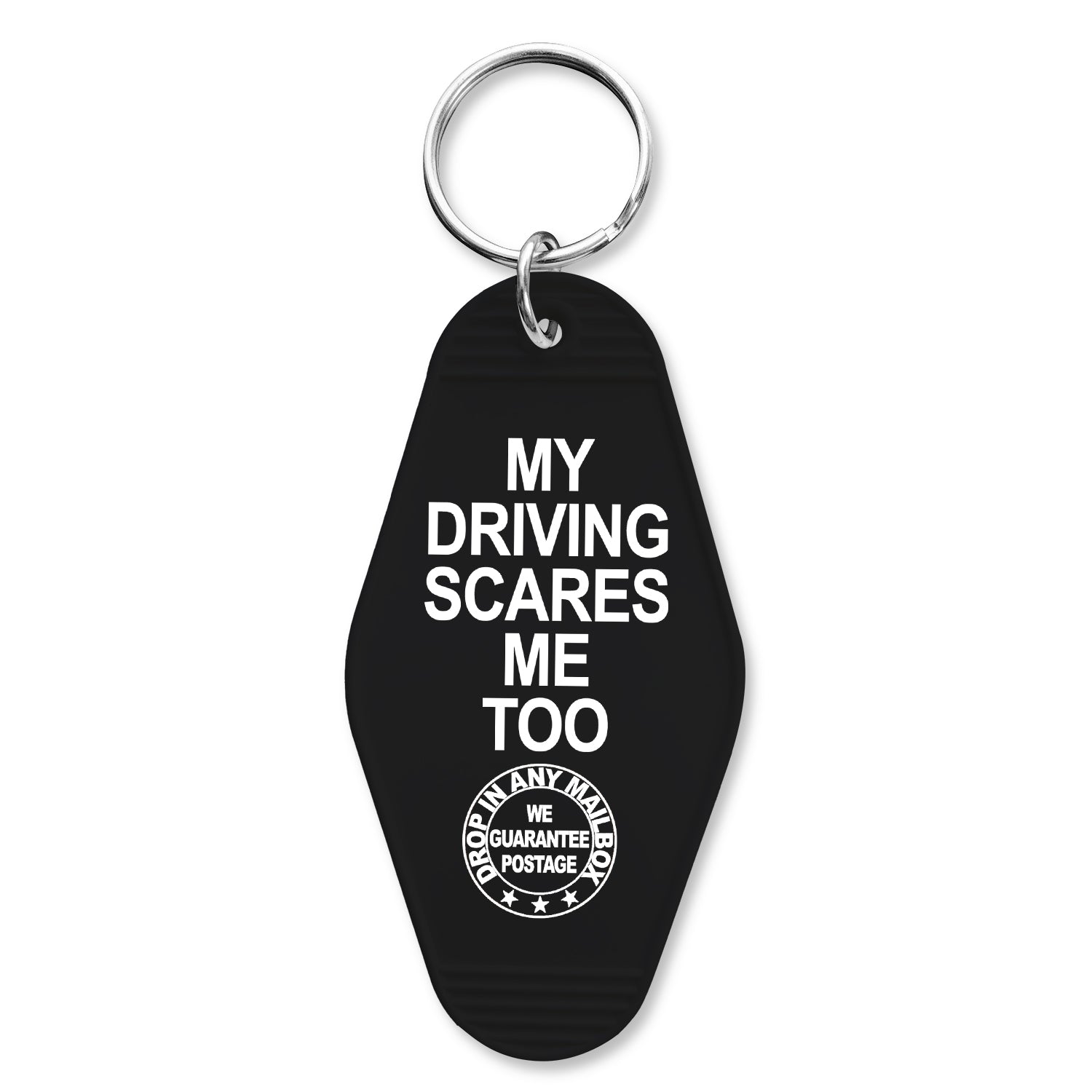 My Driving Scares Me Too Keychain - Shady Front