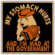 My Stomach Hurts and I'm Mad at the Government Sticker - Shady Front