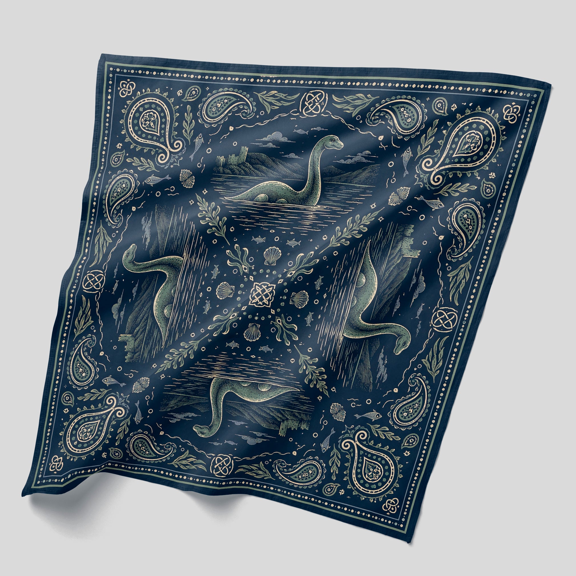 Wholesale Nessie Nights Bandana - Shady Front