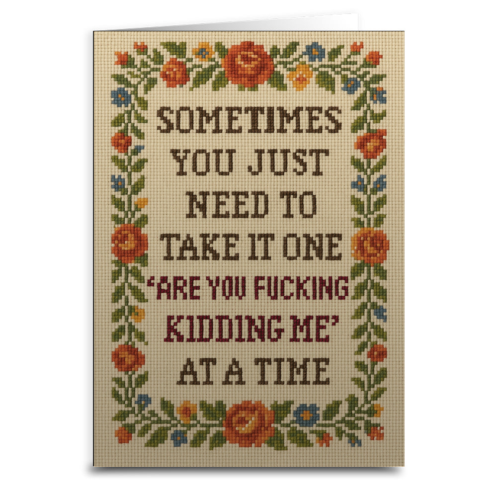 One "Are You F--king Kidding Me" at a Time Greeting Card - Shady Front
