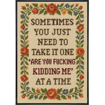 One "Are You F--king Kidding Me" at a Time Poster Print