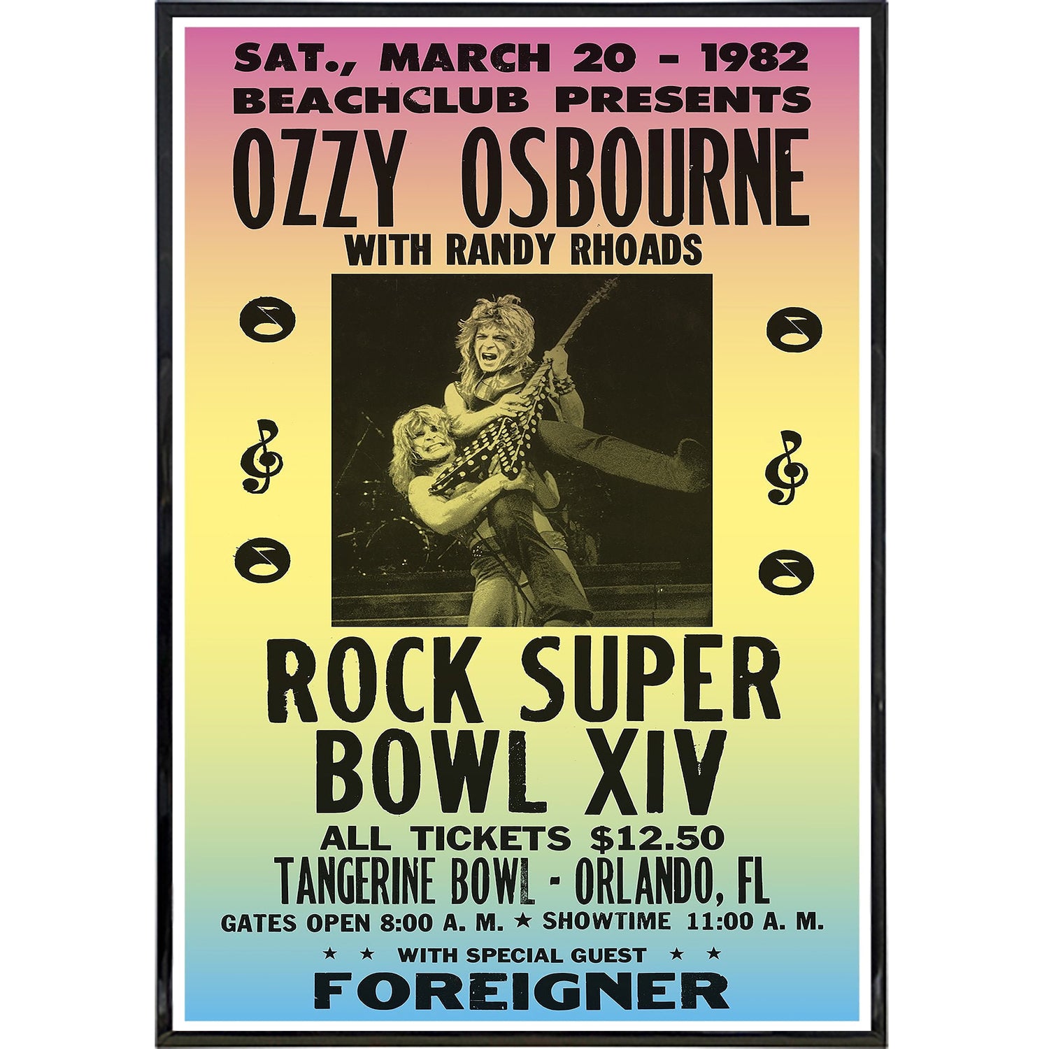 Ozzy Osbourne 1982 Show Poster Print - Shady Front