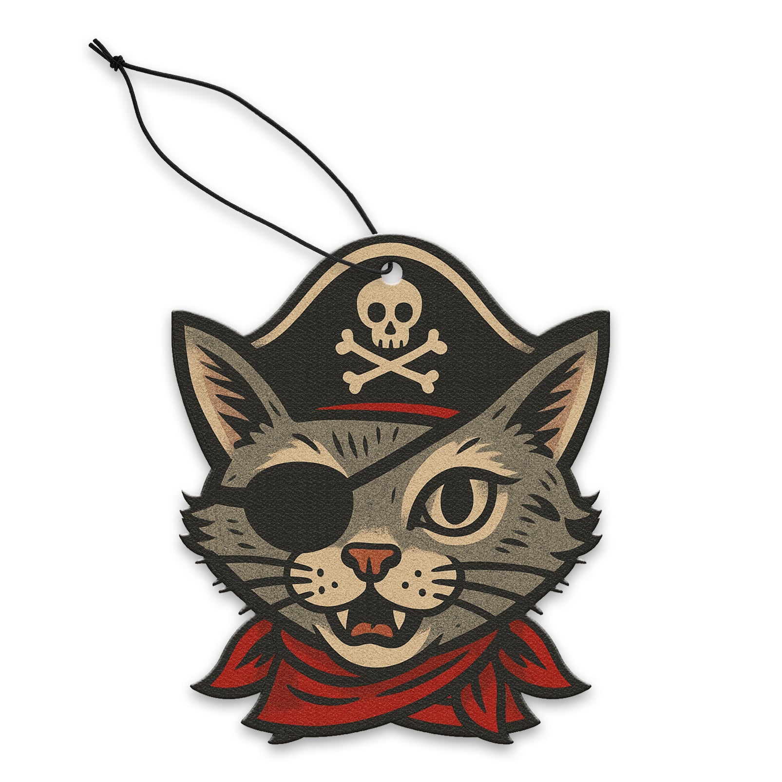 Pirate Cat Air Freshener - Shady Front