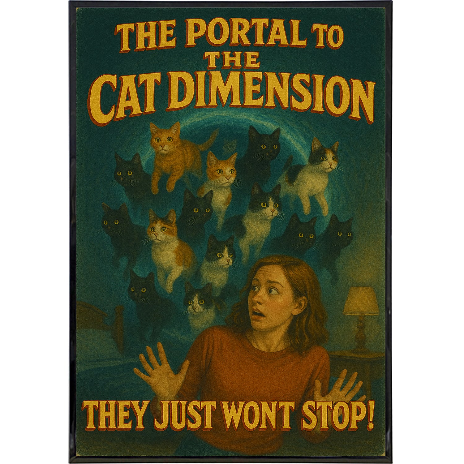 Portal to the Cat Dimension Poster Print - Shady Front